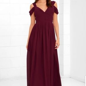 Lulu's Burgundy gown